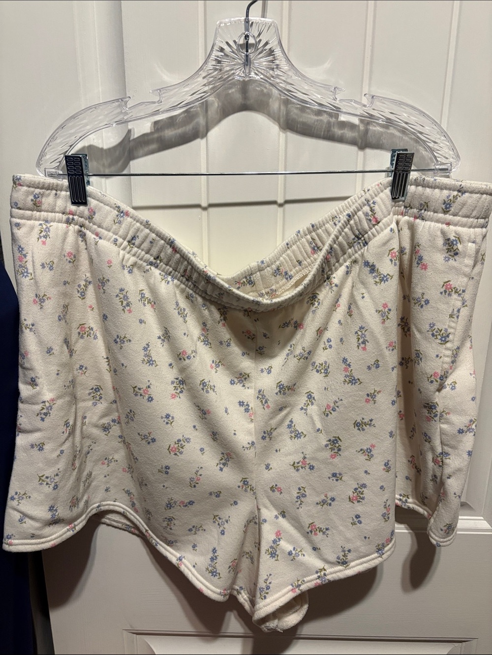 No Boundaries Cream Floral Elastic Waist Shorts